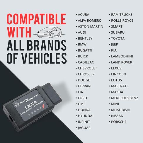 for Android Phones ONLY - Wireless Bluetooth Diagnostic OBD2 Scanner Car Code Reader and Scan Tool for All 1996 & Newer Vehicles ELM327 Compatible OBDII in Kuwait