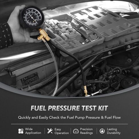 OMT Fuel Pressure Gauge, Fuel Pressure Test Kit Fuel Injection Tester with 0-140psi Fuel Gauge Tester Hoses Adapters, Gasoline Pressure Tester Fuel Injector Tester Snap On Car Truck Motorcycle ATV UTV in Saudi Arabia