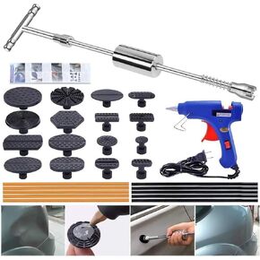 YOOHE Paintless Dent Repair Puller Kit - Dent Puller Slide Hammer T-Bar Tool with 16pcs Dent Removal Pulling Tabs for Car Auto Body Hail Damage Remover in Saudi Arabia