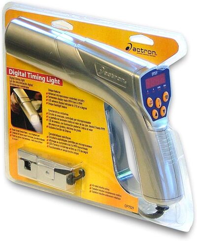 اضواء توقيت رقمي مع تقنية متقدمة وقياس سرعة دوران ومصباح يدوي وشاشة ال اي دي، رمادي، CP7529 in Kuwait