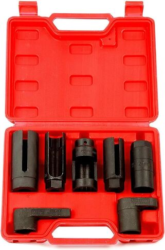 8MILELAKE 7pcs O2 Oxygen Sensor Socket Set 7/8", Oil Pressure Sending Unit Master Sensor Socket Tool Kit Universal Puller and Removal Tool in Saudi Arabia