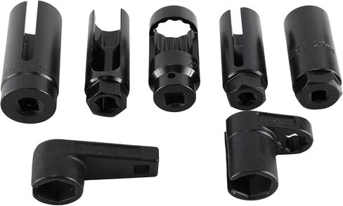 8MILELAKE 7pcs O2 Oxygen Sensor Socket Set 7/8", Oil Pressure Sending Unit Master Sensor Socket Tool Kit Universal Puller and Removal Tool in Saudi Arabia