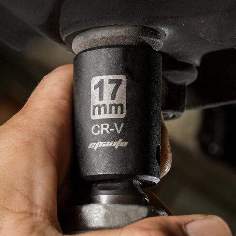 EPAuto 1/2-Inch Drive Metric Deep Impact Socket Set, Cr-V, 6 Points, 11 Sockets in Saudi Arabia