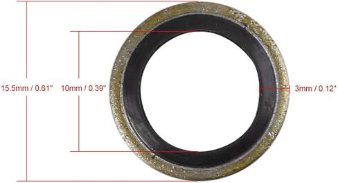 X AUTOHAUX 10pcs M6 Bronze Tone Car Engine Oil Drain Crush Flat Bonded Washer Gaskets in Saudi Arabia