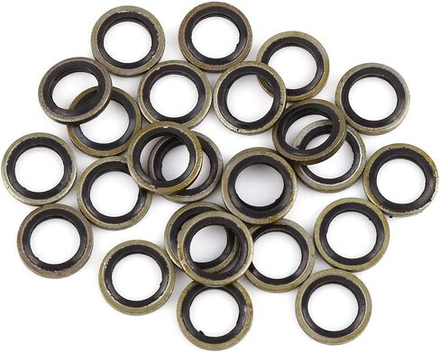 X AUTOHAUX 10pcs M6 Bronze Tone Car Engine Oil Drain Crush Flat Bonded Washer Gaskets in Saudi Arabia