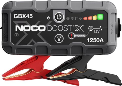 NOCO Boost X GBX45 1250A 12V بطارية ليثيوم محمولة فائقة الأمان، حزمة معززة لبطارية السيارة، شاحن باور بانك USB-C، وكابلات توصيل لما يصل إلى 6.5 لتر من الغاز ومحركات ديزل 4.0 لتر in Saudi Arabia