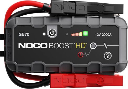 NOCO Boost HD GB70 2000 Amp 12-Volt UltraSafe Lithium Jump Starter Box, Car Battery Booster Pack, Portable Power Bank Charger, and Jumper Cables for up to 8-Liter Gasoline and 6-Liter Diesel Engines in Saudi Arabia