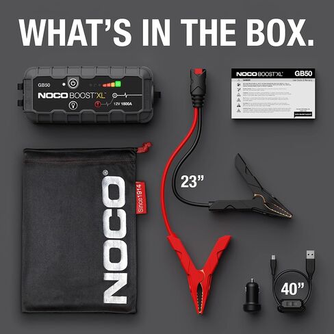 NOCO Boost XL GB50 1500 Amp 12-Volt UltraSafe Lithium Jump Starter Box, Car Battery Booster Pack, Portable Power Bank Charger, and Jumper Cables for up to 7-Liter Gasoline and 4-Liter Diesel Engines in Saudi Arabia