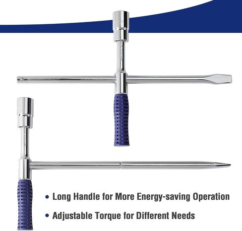 مجموعة مفاتيح ربط عالمية مقاس 15 بوصة من WORKPRO، مفتاح ربط متقاطع بأربعة اتجاهات، مفتاح ربط عجلة عالي التحمل مقاس 1/2 بوصة، مزيل صواميل الإطارات فائق القوة مع تشغيل موفر للعمالة، مثالي لإصلاح إطارات السيارة in Kuwait