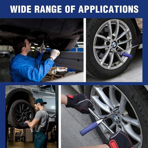 مجموعة مفاتيح ربط عالمية مقاس 15 بوصة من WORKPRO، مفتاح ربط متقاطع بأربعة اتجاهات، مفتاح ربط عجلة عالي التحمل مقاس 1/2 بوصة، مزيل صواميل الإطارات فائق القوة مع تشغيل موفر للعمالة، مثالي لإصلاح إطارات السيارة in Kuwait