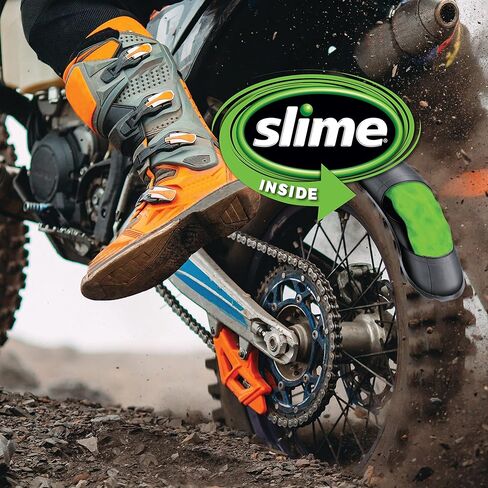 Slime 10194 مانع تسرب الإطارات والأنابيب، إصلاح الثقب، 2 في 1، منع وإصلاح الإطارات المسطحة، للمركبات ATV، UTV، جزازات العشب، الجرارات، المقطورات، صديقة للبيئة، زجاجة 32oz in Kuwait
