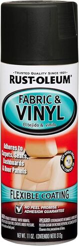 Rust-Oleum 248919-3PK Fabric & Vinyl Spray Paint, 11 oz, Flat Black, 3 Pack in Kuwait
