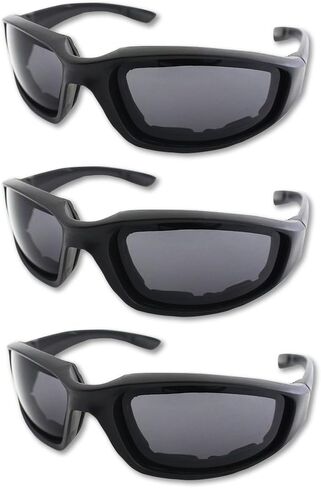 3 Pair Motorcycle Riding Glasses Padding Goggles UV Protection Dustproof Windproof Motorcycle Sunglasses for Outdoor Actives in Kuwait