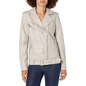Levi's Women's Oversized Faux Leather Belted Motorcycle Jacket (Standard & Plus Sizes) in Kuwait