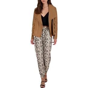 BB DAKOTA Women's Up to Speed Vegan Leather Jacket with Rib Knit Undersleeve in Kuwait