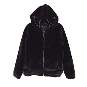 JOUJOU Women's Hooded Faux Fur Jacket, Stylish & Trendy Coat in Saudi Arabia