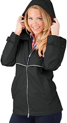 للنساء من Charles River Apparel جديدة englander جاكيت مطر مقاوم للماء in Saudi Arabia