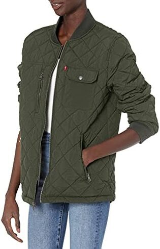 Levi's Women's Diamond Quilted Oversized Nylon Jacket in Saudi Arabia