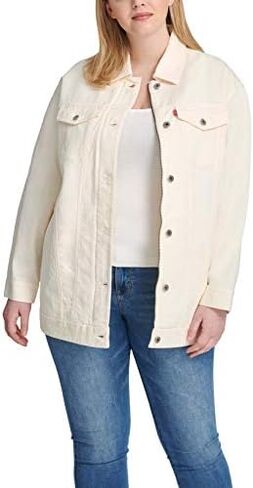 Levi's Women's Oversized Long Cotton Trucker Jacket (Standard and Plus Sizes) in Saudi Arabia