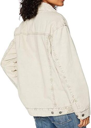 Levi's Women's Washed Cotton Sherpa Trucker Jacket (Standard & Plus Sizes) in Saudi Arabia