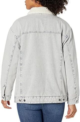 Levi's Women's Washed Cotton Sherpa Trucker Jacket (Standard & Plus Sizes) in Saudi Arabia