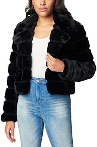 [BLANKNYC] womens Faux Fur Jacket, Comfortable & Casual Coat in Kuwait
