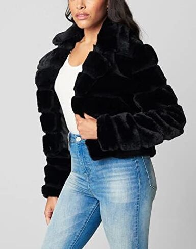 [BLANKNYC] womens Faux Fur Jacket, Comfortable & Casual Coat in Kuwait