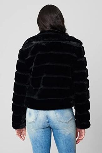 [BLANKNYC] womens Faux Fur Jacket, Comfortable & Casual Coat in Kuwait