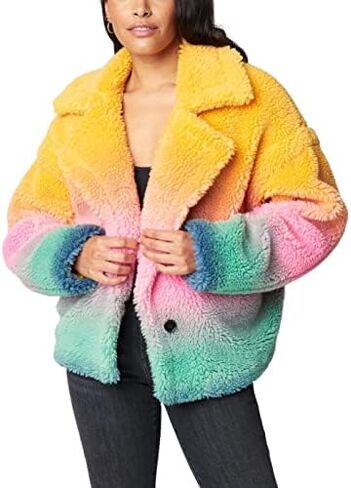 [BLANKNYC] womens Luxury Clothing Faux Fur Jacket, Comfortable & Casual Coat in Saudi Arabia
