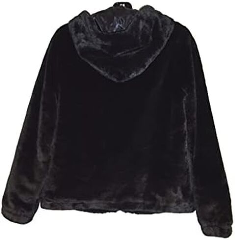 JOUJOU Women's Hooded Faux Fur Jacket, Stylish & Trendy Coat in Kuwait