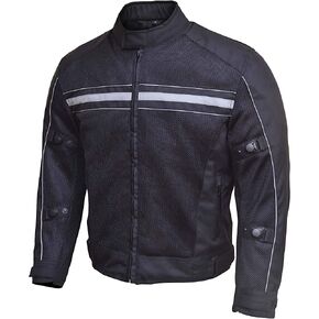 WICKED STOCK Motorcycle Jacket-Biker Jacket-CE Armor Motorcycle Jacket Men-High Visibility Motorcycle Jacket with Armor