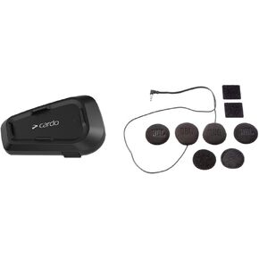Cardo Systems Spirit Motorcycle Bluetooth Communication Headset - Black, Dual Pack