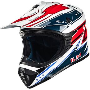 ILM الكبار خوذات الدراجة الترابية موتوكروس ATV Dirtbike BMX MX الطرق الوعرة كامل الوجه دراجة نارية خوذة، DOT المعتمدة نموذج 128S (أسود غير لامع، الكبار-L)