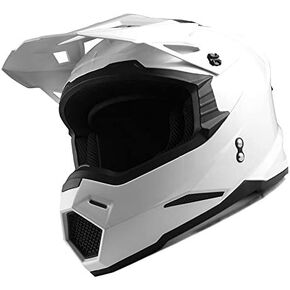 1Storm Adult Motocross Helmet BMX MX ATV Dirt Bike Four Wheeler Quad Motorcycle Full Face Helmet Racing Style: HF801 Sonic Blue