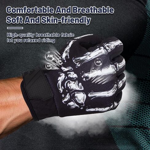 RIGWARL Touchscreen Non-Slip Skeleton Motorcycle Gloves for Men and Women, Joker Gloves for Cycling, Dirt Bike, Mountain Bike and Riding in Saudi Arabia