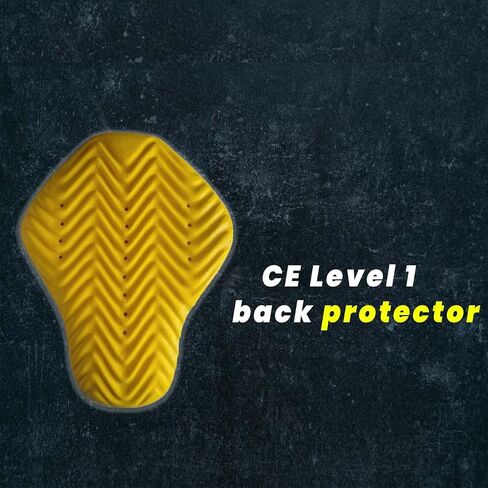 زارا ليذر CE-1 الموافقة على وسادة الحماية المركزية، وسادة درع صفراء من المستوى 1 للحماية من الإصابات الخلفية، المستوى 1 معتمد للحماية الخلفية للنساء والرجال سترات الدراجات النارية. in Saudi Arabia