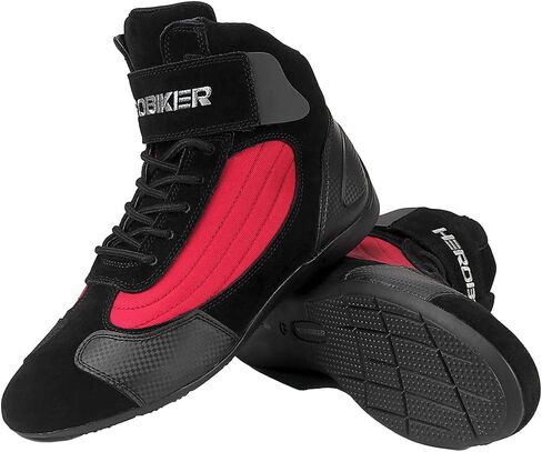 HEROBIKER Motorcycle Combat Boots Racing Hiking Outdoor Work Mid Ankle Shoes for Men in Saudi Arabia