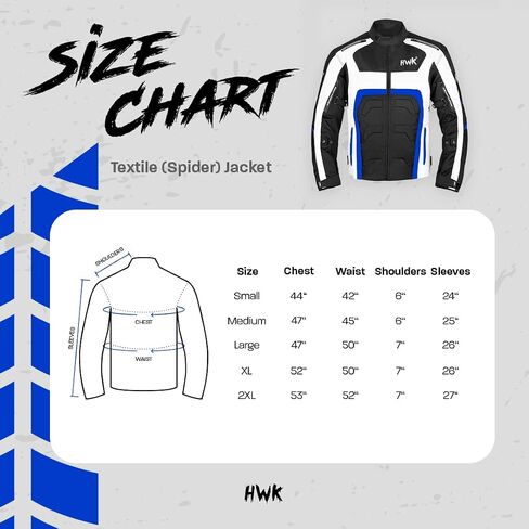HWK Spyder Motorcycle Jacket for Men with Weather Resistant Cordura Textile Fabric for Enduro Motocross Motorbike Riding and Impact Protection Armor, Dual Sport Motorcycle Riding Jacket (Black, S) in Saudi Arabia