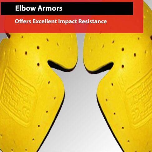4-PC Triple Density CE Removable Armor | Motorcycle Street Biker Jackets | 4 PC Universal Size Yellow in Saudi Arabia