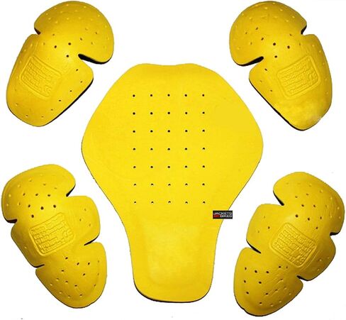 4-PC Triple Density CE Removable Armor | Motorcycle Street Biker Jackets | 4 PC Universal Size Yellow in Saudi Arabia