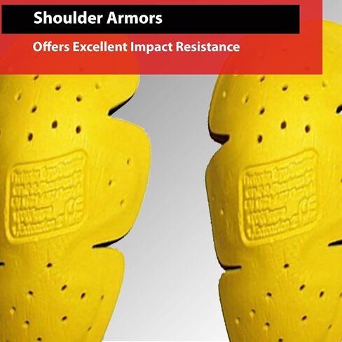 4-PC Triple Density CE Removable Armor | Motorcycle Street Biker Jackets | 4 PC Universal Size Yellow in Saudi Arabia