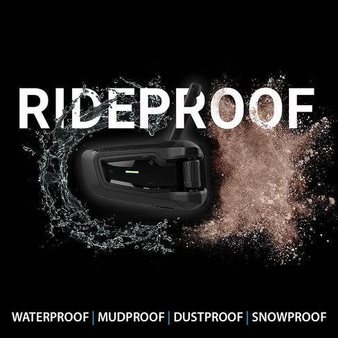 Cardo PTS00101 - PACKTALK Slim Motorcycle Bluetooth Communication System Headset - Black, Dual 2 Pack in Kuwait