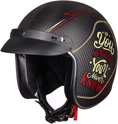 VCOROS Helmet Peak Shield Open Face Retro Motorcycle Helmet Sun Shade Protector Black Shield in Saudi Arabia