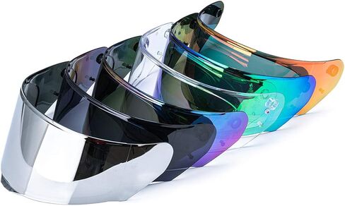 LS2 Assault/Rapid/Stream Pinlock Ready Outer Face Shield Street Motorcycle Helmet Accessories - Rainbow Iridium/One Size in Saudi Arabia