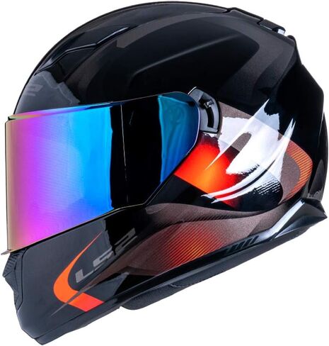 LS2 Assault/Rapid/Stream Pinlock Ready Outer Face Shield Street Motorcycle Helmet Accessories - Rainbow Iridium/One Size in Saudi Arabia