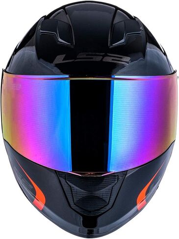 LS2 Assault/Rapid/Stream Pinlock Ready Outer Face Shield Street Motorcycle Helmet Accessories - Rainbow Iridium/One Size in Saudi Arabia