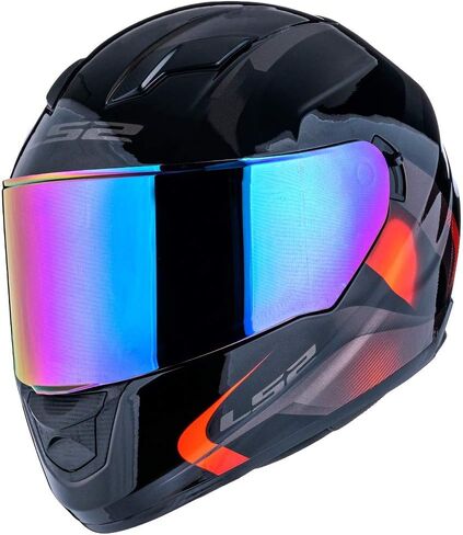LS2 Assault/Rapid/Stream Pinlock Ready Outer Face Shield Street Motorcycle Helmet Accessories - Rainbow Iridium/One Size in Saudi Arabia