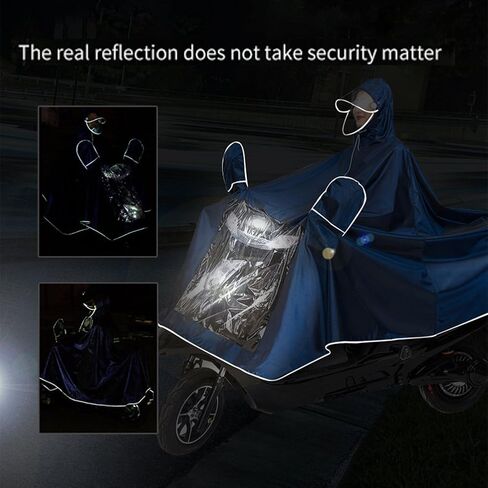 للجنسين الكبار المعطف مقاوم للماء معطف واقي من المطر في الهواء الطلق دراجة Ebike دراجة نارية سكوتر الدراجات سترة معطف واق من المطر كيب غطاء للمطر in Kuwait