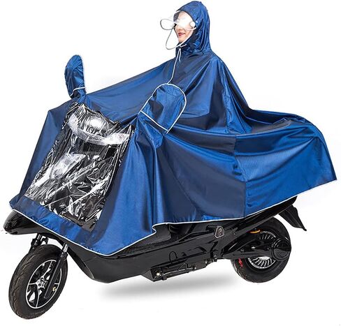 للجنسين الكبار المعطف مقاوم للماء معطف واقي من المطر في الهواء الطلق دراجة Ebike دراجة نارية سكوتر الدراجات سترة معطف واق من المطر كيب غطاء للمطر in Kuwait