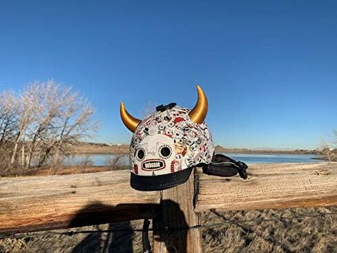 Helmet Flair® MagNeatOhz™ Large Devil Horns for Helmet | Made in USA | Helmet Accessory for Motorcycle Helmet, Bike Helmet, Ski Helmet | Magnetic & Interchangeable | Pair (Helmet Not Included) in Kuwait